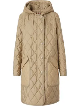 Burberry: Стёганое пальто 