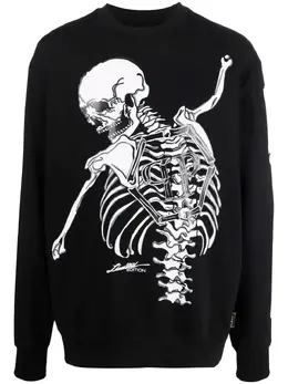 Philipp Plein: Свитшот  Skeleton с принтом