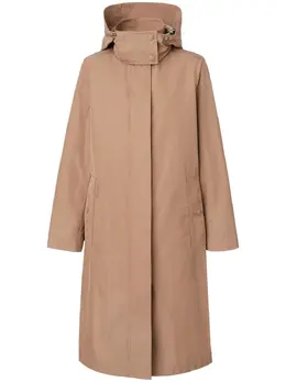 Burberry: Пальто с капюшоном 