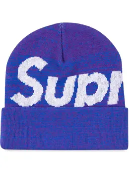 Supreme: Голубая шапка  Big Logo