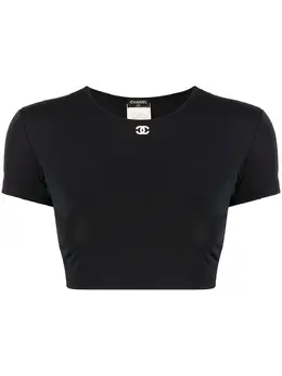 Chanel Pre-Owned: Чёрная футболка 