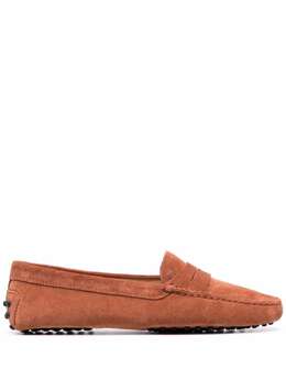 Tod's: Оранжевые лоферы 