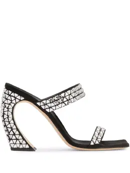 Giuseppe Zanotti: Чёрные сандалии  Flaminia
