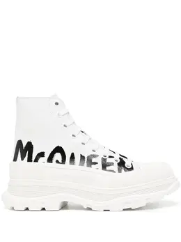 Alexander McQueen: Белые кроссовки  Tread Slick