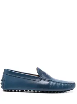 Tod's: Голубые мокасины  Gommino