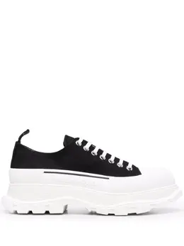 Alexander McQueen: Чёрные кроссовки  Tread Slick