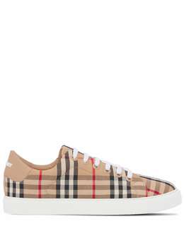 Burberry: Бежевые кроссовки  Vintage Check
