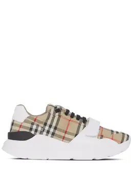 Burberry: Бежевые кроссовки  Vintage Check