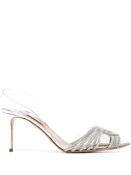 Aquazzura: Серебристые туфли 