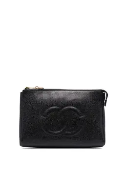 Chanel Pre-Owned: Чёрный клатч 