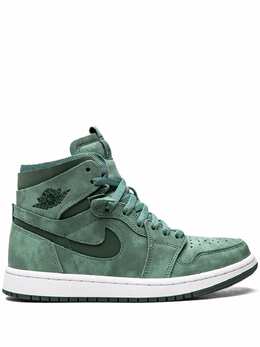 Jordan: Зелёные кроссовки  Air Jordan 1 Zoom
