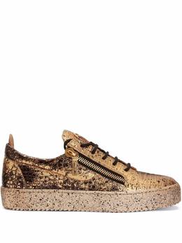 Giuseppe Zanotti: Чёрные кроссовки  Frankie