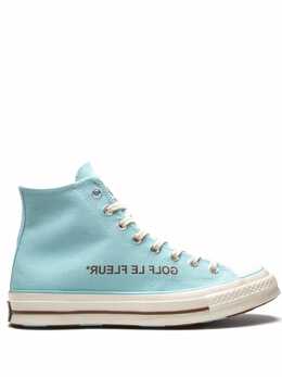 Converse: Голубые кроссовки  Chuck 70 Hi