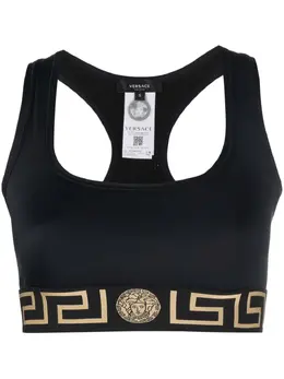 Versace: Чёрный бюстгальтер  La Greca