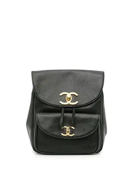 Chanel Pre-Owned: Чёрный рюкзак 