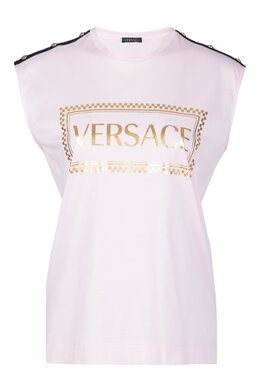 VERSACE: Розовая футболка 