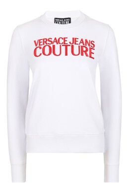 VERSACE JEANS COUTURE: Белый свитшот 