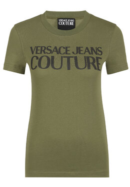 VERSACE JEANS COUTURE: Зелёная футболка 