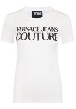 VERSACE JEANS COUTURE: Белая футболка 