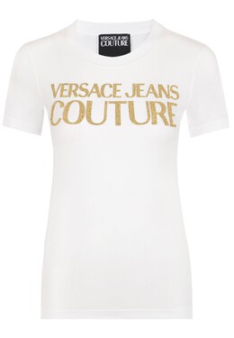 VERSACE JEANS COUTURE: Белая футболка 