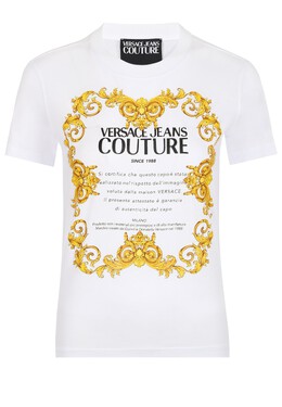 VERSACE JEANS COUTURE: Белая футболка 