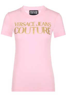 VERSACE JEANS COUTURE: Розовая футболка 