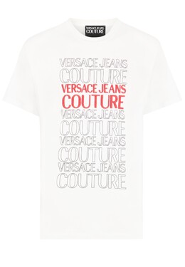 VERSACE JEANS COUTURE: Белая футболка 
