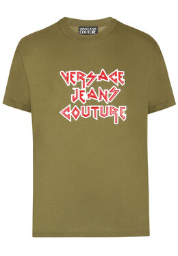 VERSACE JEANS COUTURE: Зелёная футболка 