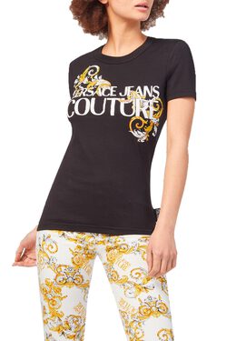 VERSACE JEANS COUTURE: Чёрная футболка 