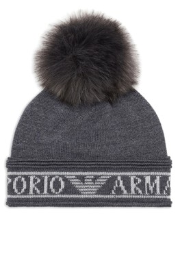 EMPORIO ARMANI: Серая шапка 