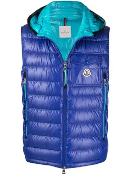 Moncler: Голубой жилет 