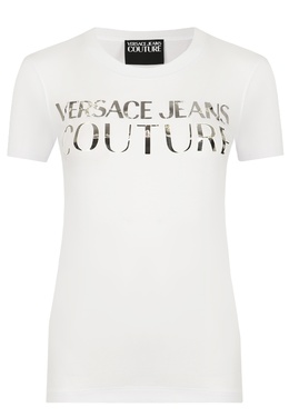 VERSACE JEANS COUTURE: Бежевая футболка 