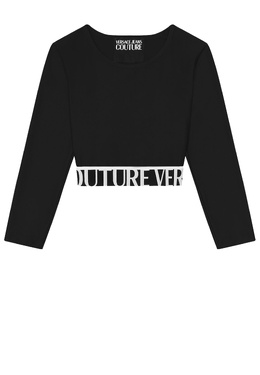 VERSACE JEANS COUTURE: Чёрный топ 