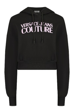 VERSACE JEANS COUTURE: Чёрная толстовка 