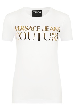 VERSACE JEANS COUTURE: Белая футболка 