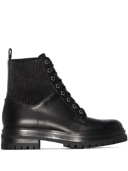 Gianvito Rossi: Чёрные ботинки  Martis