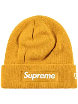 Supreme: Жёлтая шапка  Box Logo
