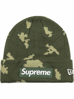 Supreme: Зелёная шапка  Box Logo