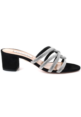 AQUAZZURA: Чёрные сабо 