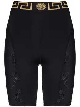 Versace: Чёрные шорты  Greca