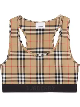 Burberry: Бежевый бюстгальтер  Vintage Check