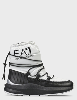 EA7 EMPORIO ARMANI: Белые ботинки 