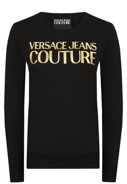 VERSACE JEANS COUTURE: Чёрный свитшот 