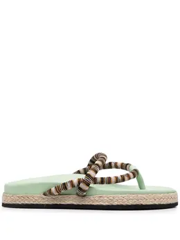 Missoni: Зелёные шлёпанцы 