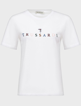 TRUSSARDI: Білі футболки 