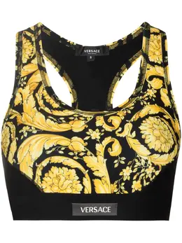 Versace: Чёрный бюстгальтер  Barocco