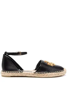 Tory Burch: Чёрные мокасины  Double T
