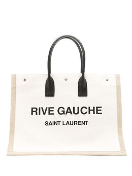 Saint Laurent: Бежевая сумка-шоппер  Rive Gauche