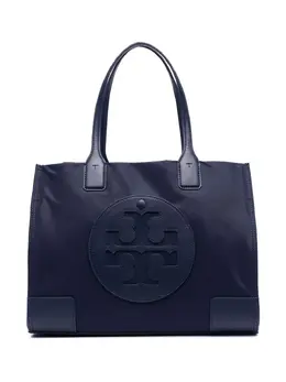 Tory Burch: Синяя сумка-шоппер  Ella