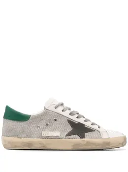 Golden Goose: Серебристые кроссовки  Super Star